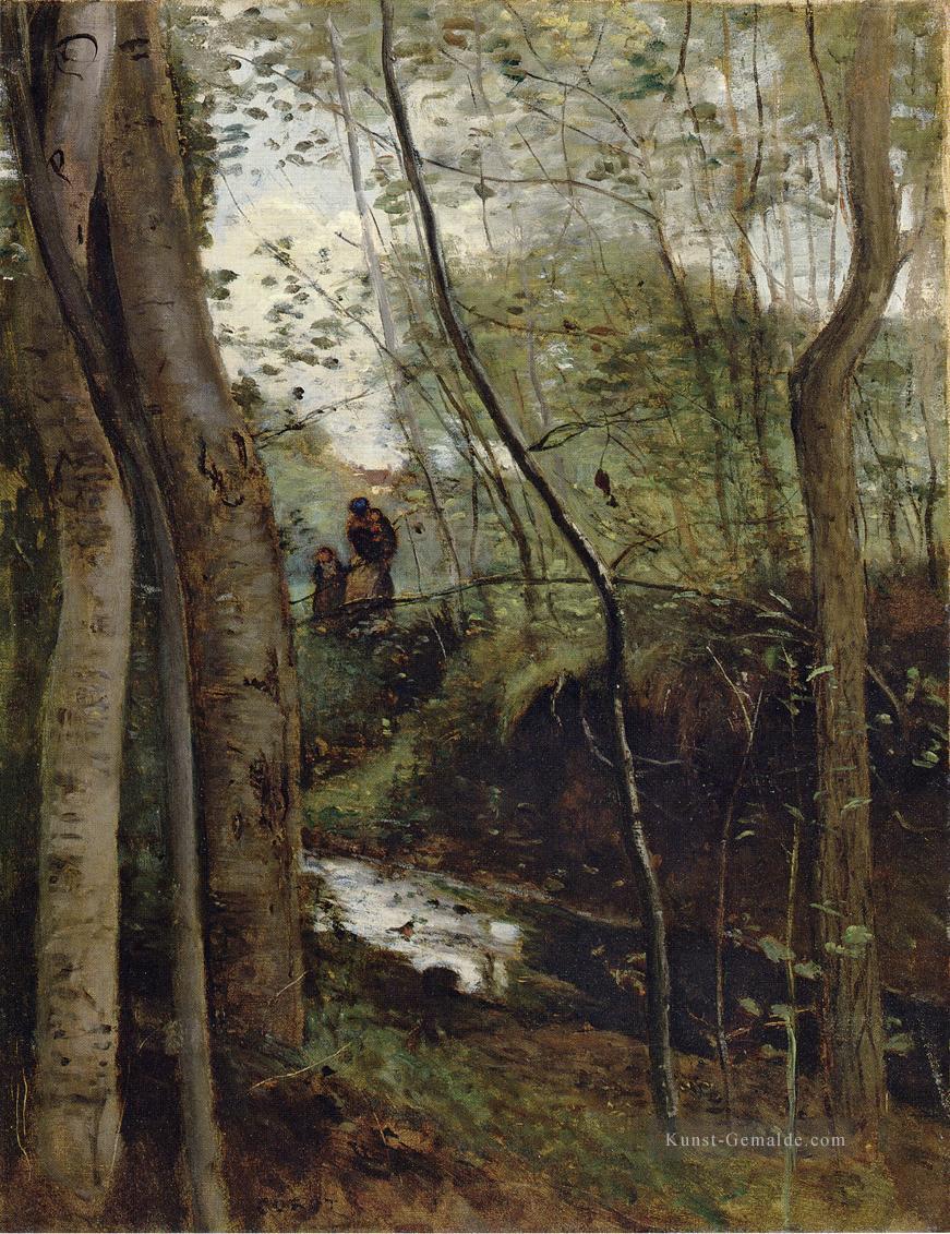 Bach im Wald aka Un ruisseau sous bois plein air Romantik Jean Baptiste Camille Corot Ölgemälde